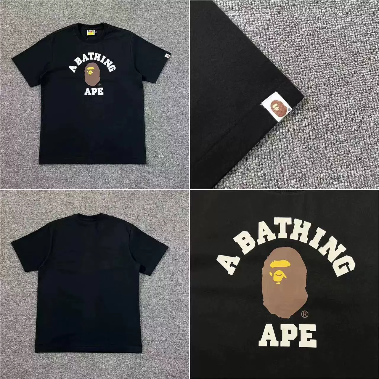 Стильный брендовый топ BAPE с половинными рукавами TEE для мужчин и женщин, камуфляж голова обезьяны, высокого уровня, свободный крой, короткий рукав
