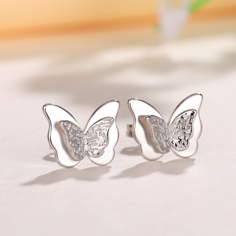 1 Pair Simple Style Butterfly Plating Copper Ear Studs display picture 3
