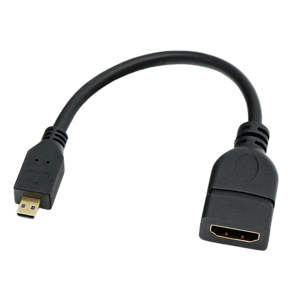 マイクロHDMIエルボ型HDMIメス高解像度アダプターケーブル カメラ・タブレット用モニター接続ケーブル 4K対応