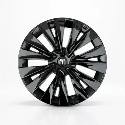 Suitable for 2019-2024 Tesla Model Hub cover - 19inch-old-y-new-star-model-glossy-black-set-of-4