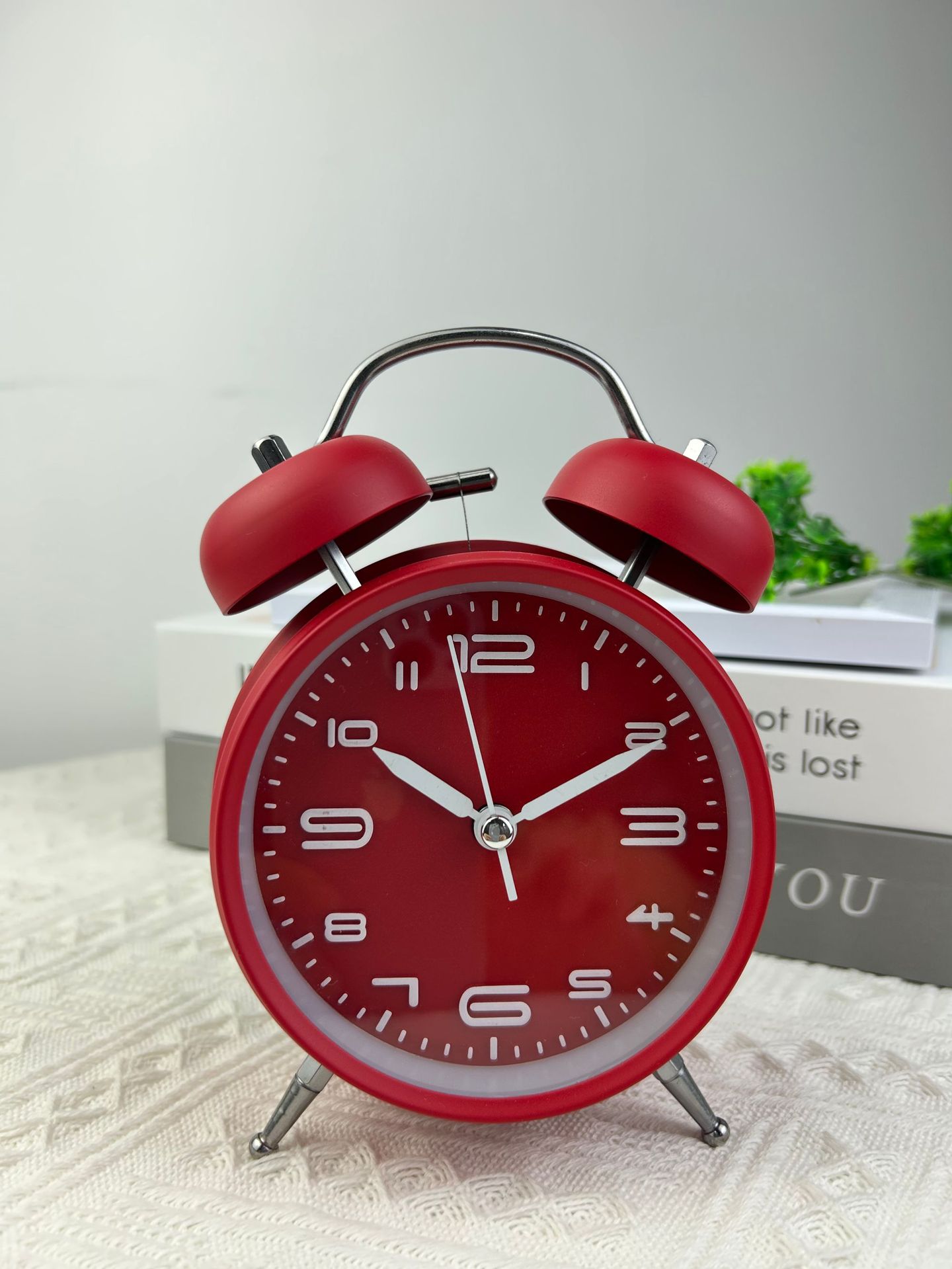 FUENTE Ventas Directas de Fábrica 4-pulgadas campana de silencio de escaneo reloj de alarma de metal palabra estéreo reloj de alarma estudiante reloj de alarma al por mayor