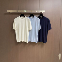 ブリオン メンズ 半袖ニットシャツ 一手元の供給 ニットTシャツ ベースレイヤー 通気性 カジュアル 多用途 lp