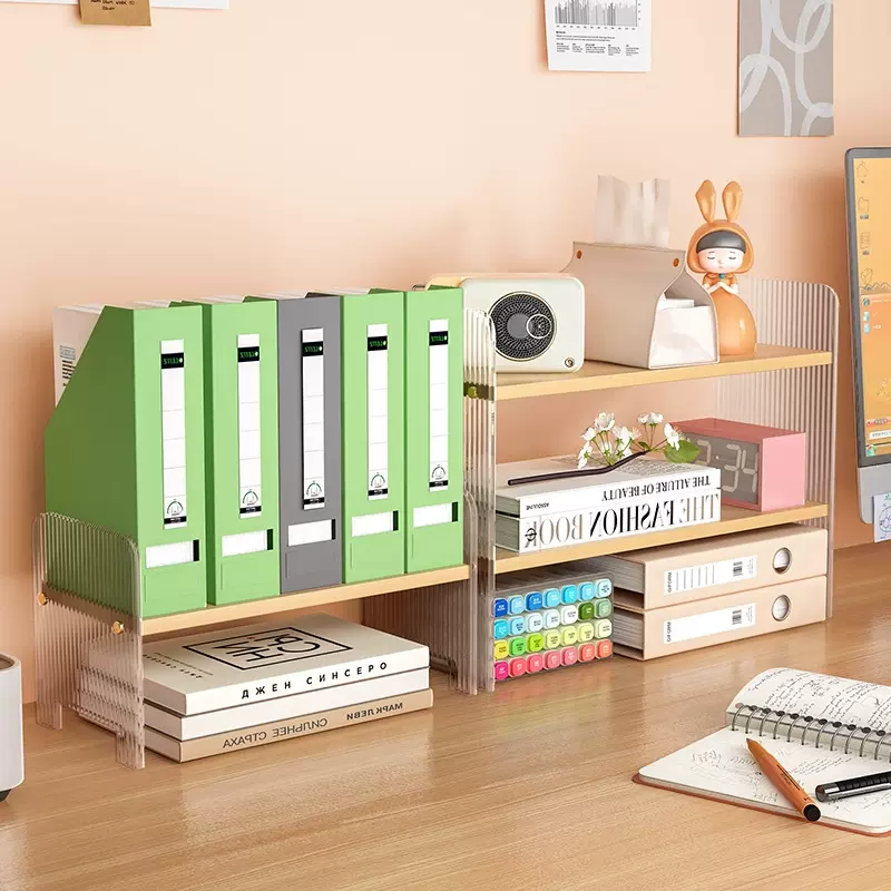 亚克力桌面置物架办公室文件收纳架学生宿舍书桌上整理架咖啡杯架