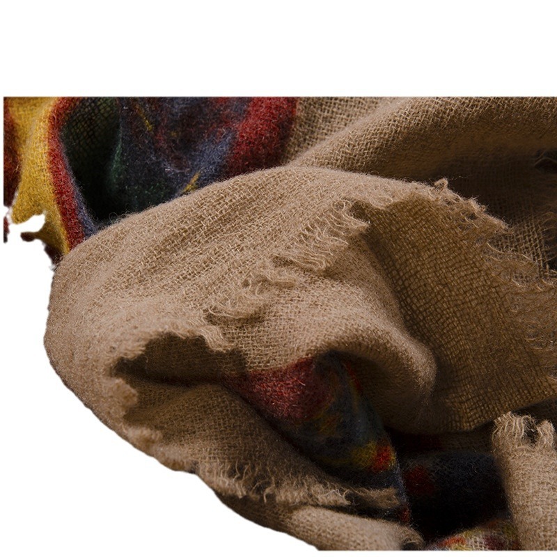 2019 nueva fábrica al por mayor de Mongolia Interior lana hervida serie Fanhua bufanda Cachemira Otoño e Invierno chal