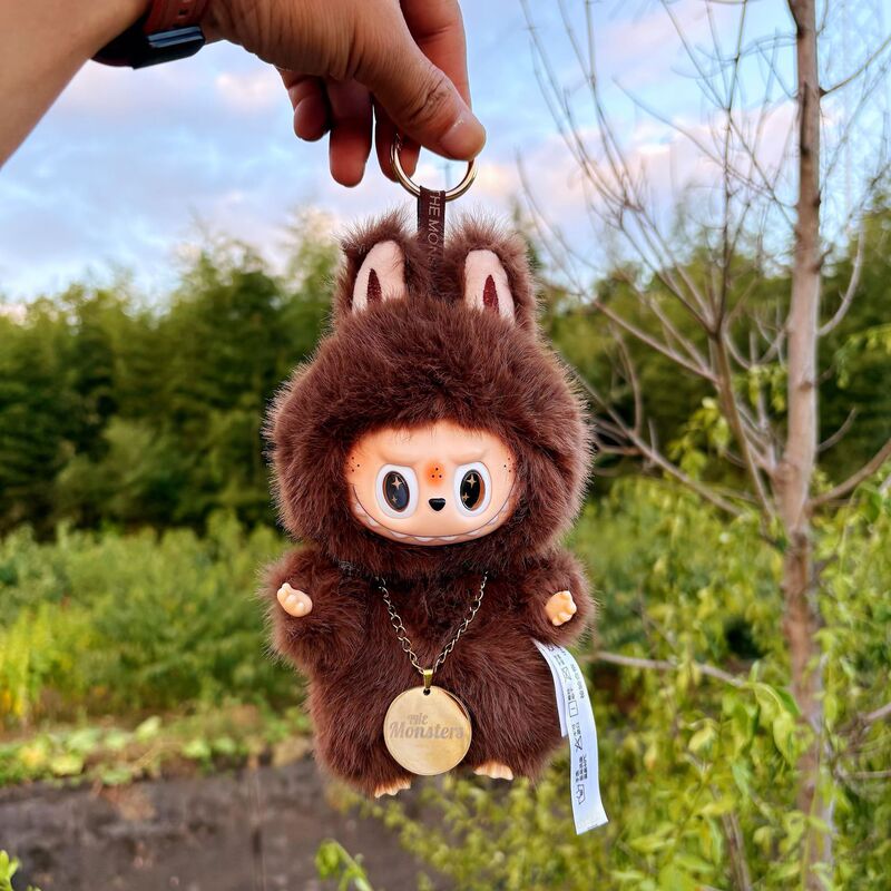 新品毛绒棕色小天使小首领拉布玩偶布搪胶公仔钥匙扣七夕礼物挂件|undefined