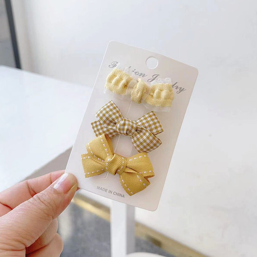 Korean style children's hairpin bow new cute little girl floral hair accessories girls hairpin bangs side clip wholesale