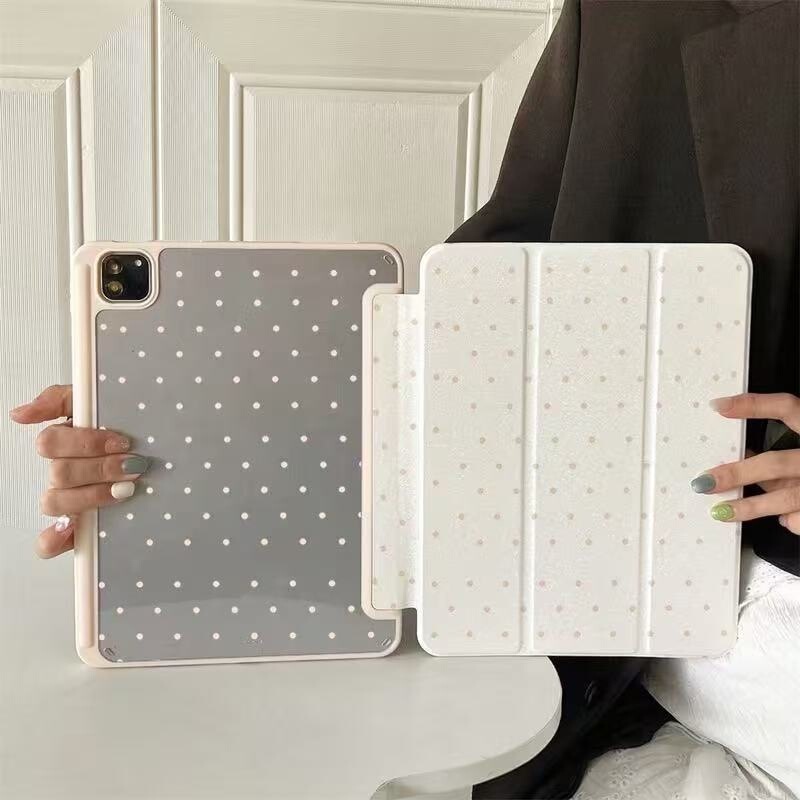 Simple Polka Dot Design 70% off iPad Air7/8 Tablet 11/12 Generation Protective Case Pro 11inch A16 Protective Cover Acrylic
