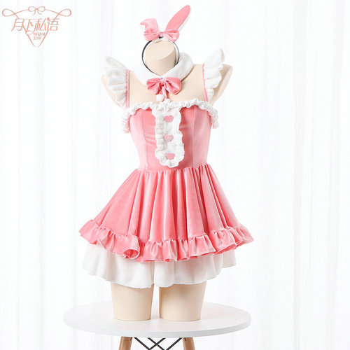 Whispers under the Moon Christmas Outfit New Year Female Cosplay Lolita Pure Desire Bunny Girl Cosplay Uniform Suit