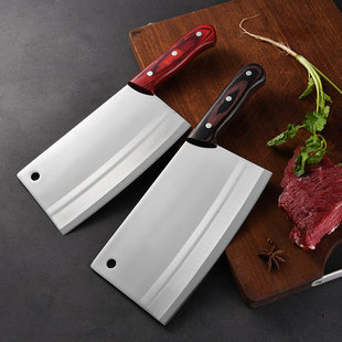 Yangjiang Kitchen Knife Wooden Handle Household Slicing Knife Kitchen Meat Cutter 4 Chrome Stainless Steel Chef Knife Hotel Restaurant Knife