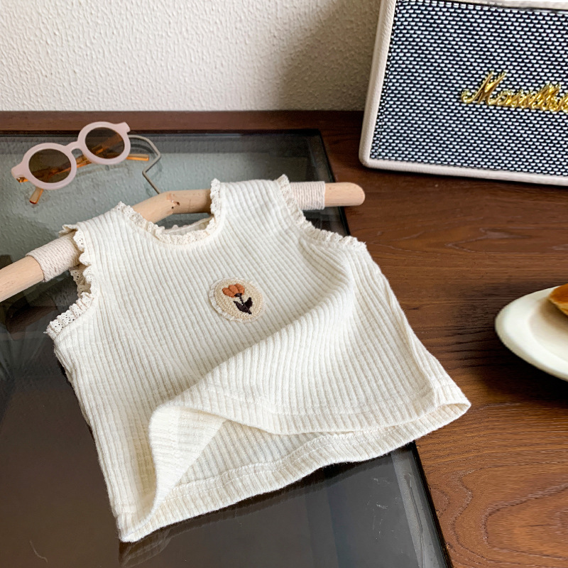 Girls' Vest Summer 2024 New Children's Sleeveless Korean Style All-match Outer Wear Sling Baby's Summer Fashionable Top