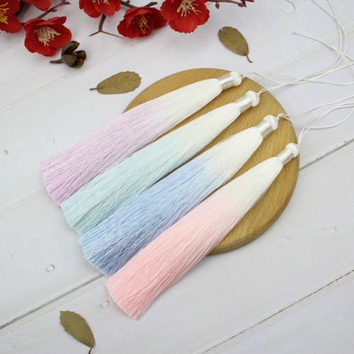 16 cm Elegant Gradient Vertical Tassel Tassels Creative Bookmark Garment Pendant DIY Jewelry Accessories