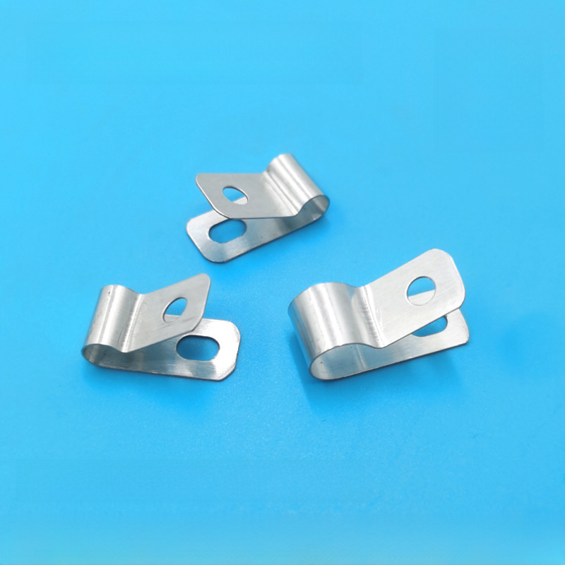 R-shaped fireproof over-temperature clamp metal aluminum alloy U-shaped wire clamp Fuse Fuse cable holder 3-12mm