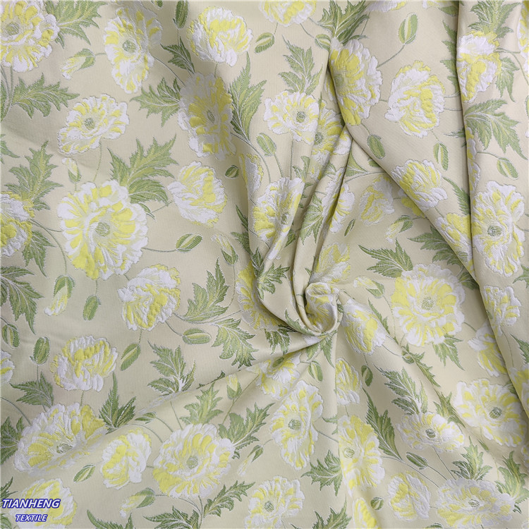 FH03#订#浮雕植物提花  时装女装西装连衣裙箱包面料舞台戏服布料