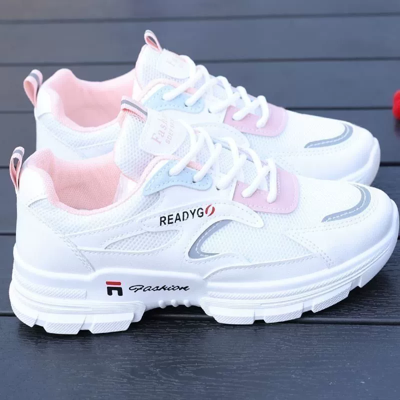 Женская обувь для папы, весна-лето 2025, новая универсальная повседневная спортивная обувь в корейском стиле, студенческие кроссовки для бега, сетчатая обувь