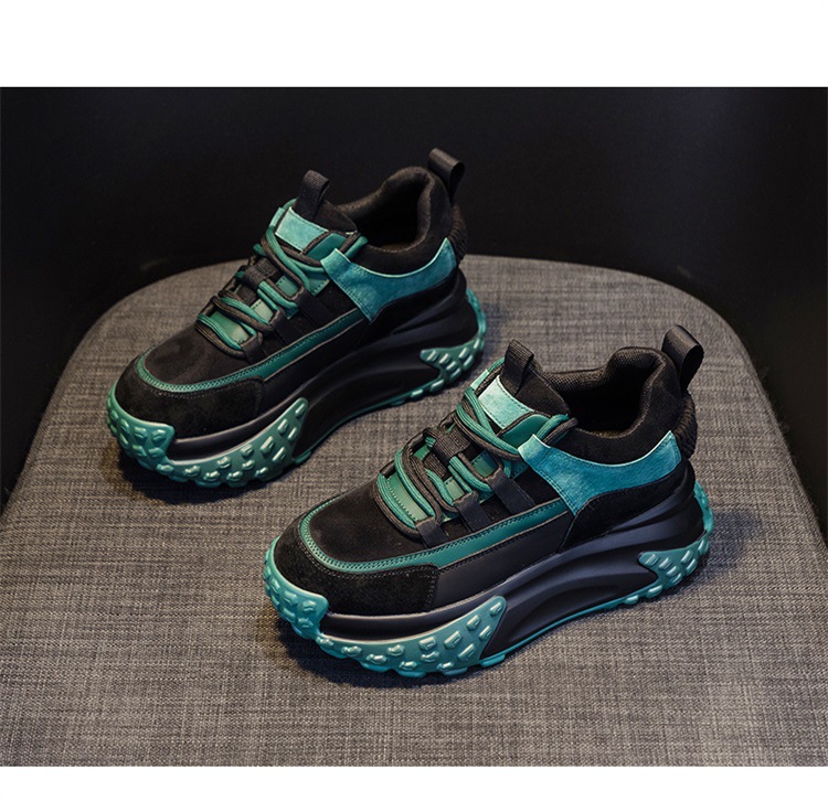 Fleece-lined Full-leather Dad For Women, 2026 Winter New Model, Thick-soled Sneakers, Casual, Fashionable, Versatile_vogvips.com