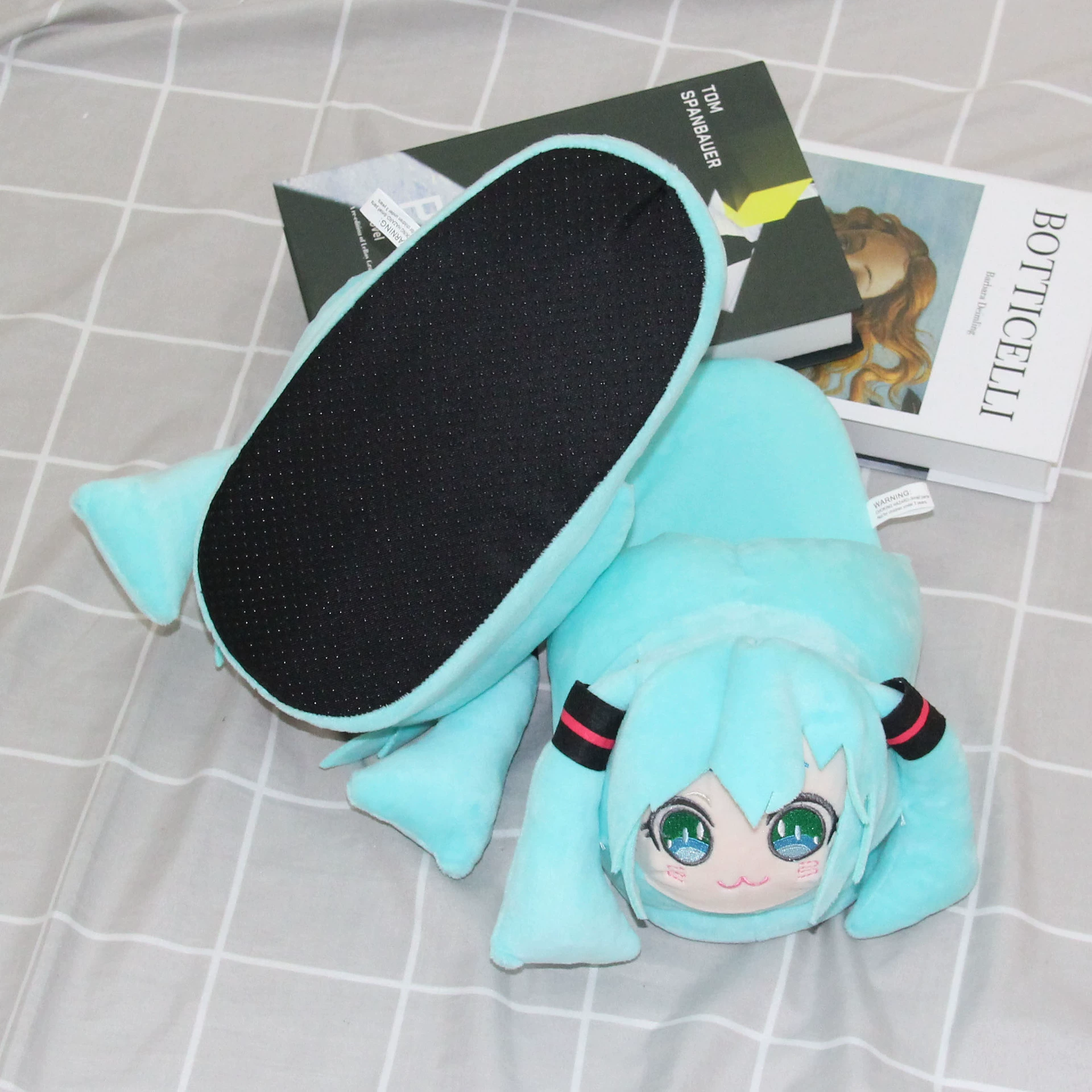 Плюшевые тапочки со звездой Prayer Night Miku Hatsune Miku, домашние для девочки осенью и зимой, тёплый хлопок