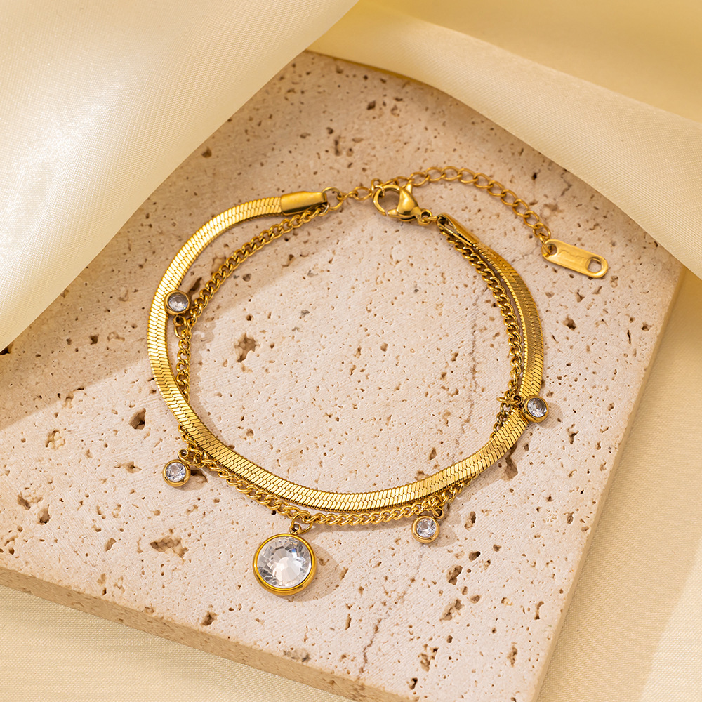 25g Weight 0.03µm-0.05µm Gold Plating Thickness PVD Coated Gold Plating Process 18K Real Gold Plated Plating Material 304 Stainless Steel Pendant Material Zircon Inlay Material Bracelets Classification 304 Stainless Steel Chain Material Cuban Link Chain Curb Chain, box chain, Twisted Rope Chain, snake chain, figaro chain Chain Type 1 Piece Quantity Daily Occasion 304 Stainless Steel Material Eye, Flower, Butterfly Pattern Women's Gender Casual, Simple Style Style Enamel, Inlay Craft Casual Simple Style Eye Flower Butterfly Titanium Steel Zircon Bracelets In Bulk 44