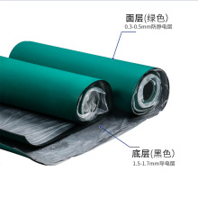 防靜電台墊綠色耐高溫膠皮墊實驗室工作台墊手機維修墊布橡膠板