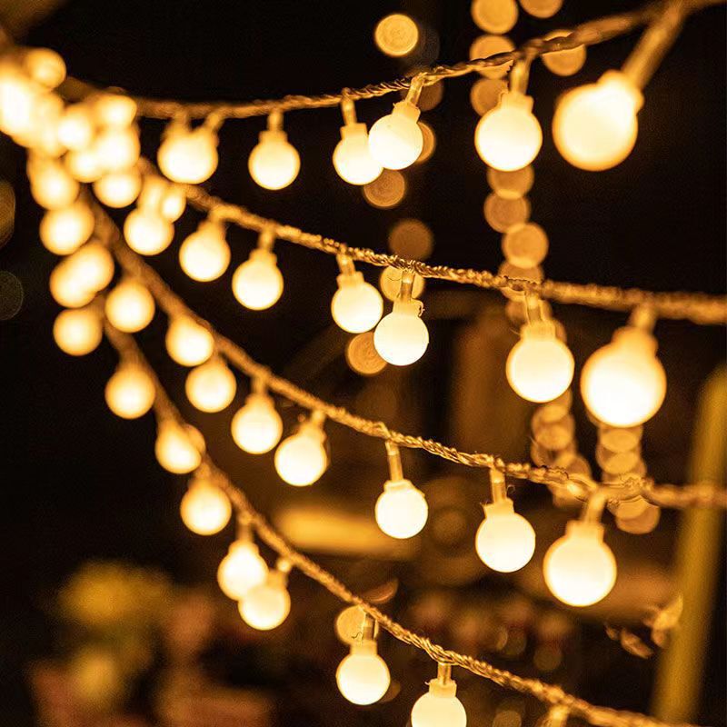 LED round ball light string battery box colored lights flashing lights Christmas decorative lights atmosphere lights zero purchase