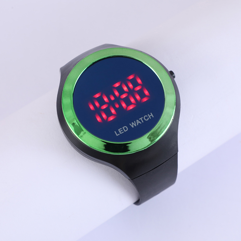 Reloj LED estudiante de moda de comercio exterior digital luminoso redondo pantalla grande estudiante reloj electrónico reloj deportivo impermeable