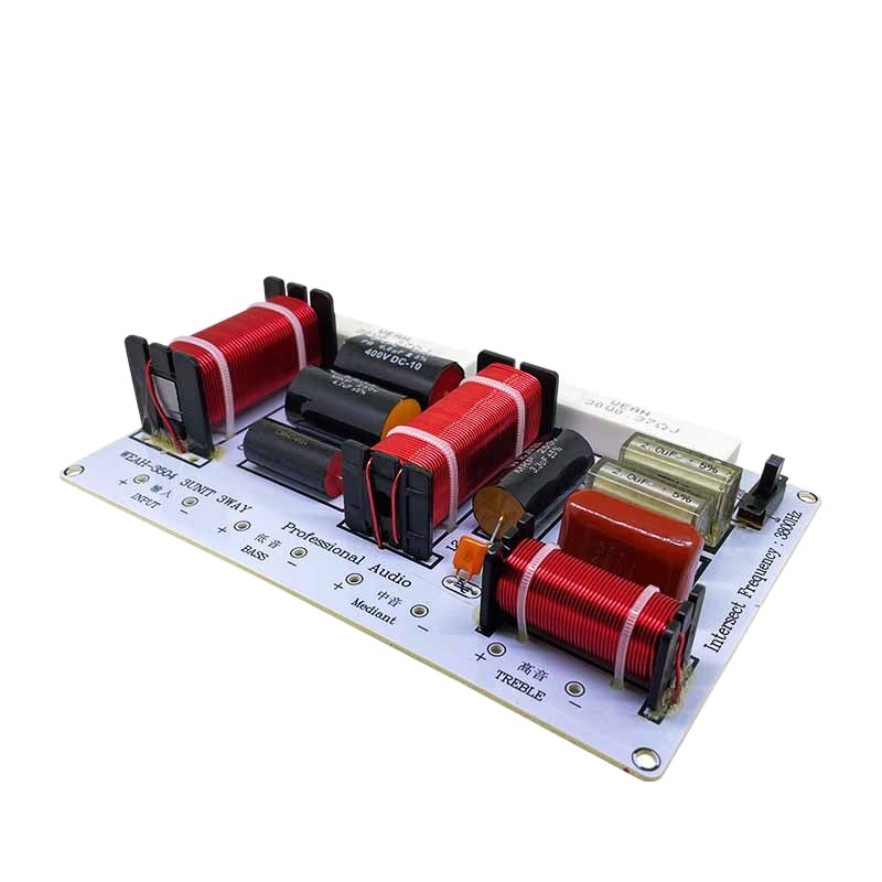 Etapa de audio profesional altavoz 480W de alta potencia divisor de frecuencia de alta fidelidad de alta escuela baja de tres vías divisor de frecuencia de audio