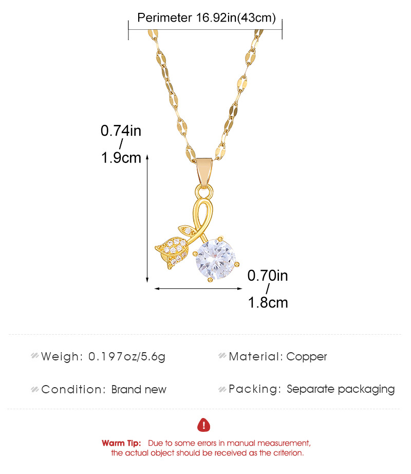 Copper IG Style Flower Pendant Necklace display picture 1