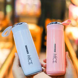 奈斯杯双层玻璃杯创意学生商务礼品活动水杯广告杯子印字logo