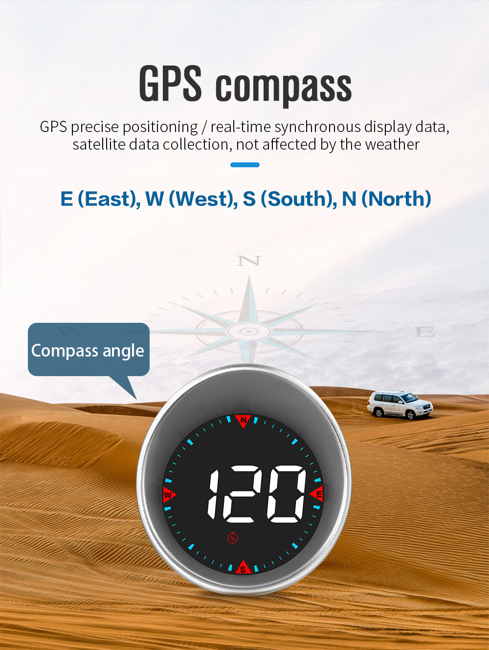 Cross-border car HUD head-up display, universal for cars, with Beidou GPS, over-speed alarm, high-definition smart display G5