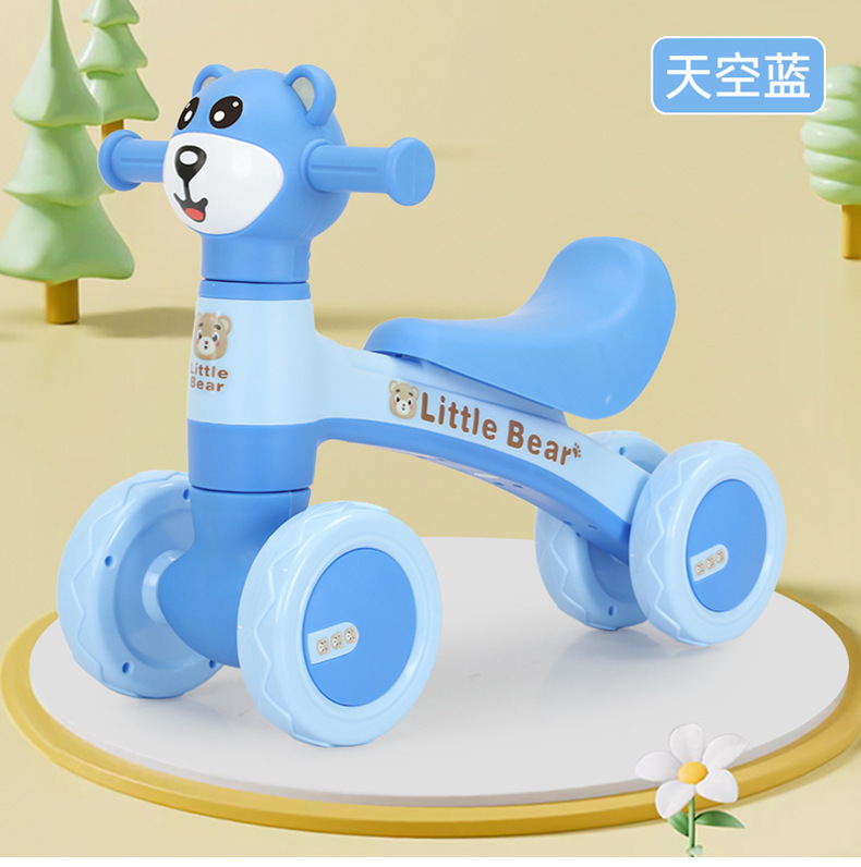 Patina para niños de 1 - 3 años de edad, patina para niños pequeños, patina anti-rollback, coche de equilibrio para bebés, luz de música