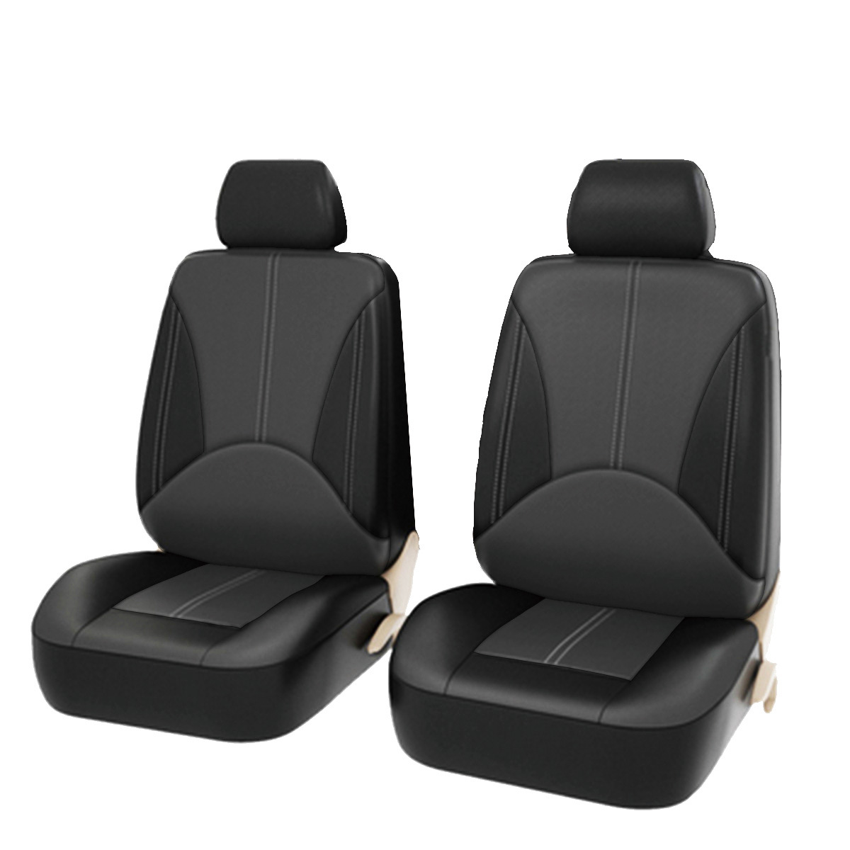 Fabricante ligero de lujo empalme de cuero personalidad tela general asiento cubierta resistente al desgaste suave y cómodo cojín de asiento de automóvil transpirable