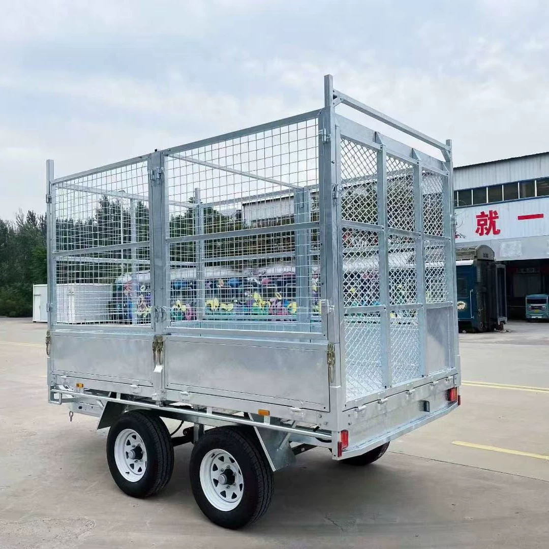 Прицеп-платформа для перевозки грузов, новая модель для домашнего использования, 10*6 футов, многофункциональный самосвал с высокими бортами.