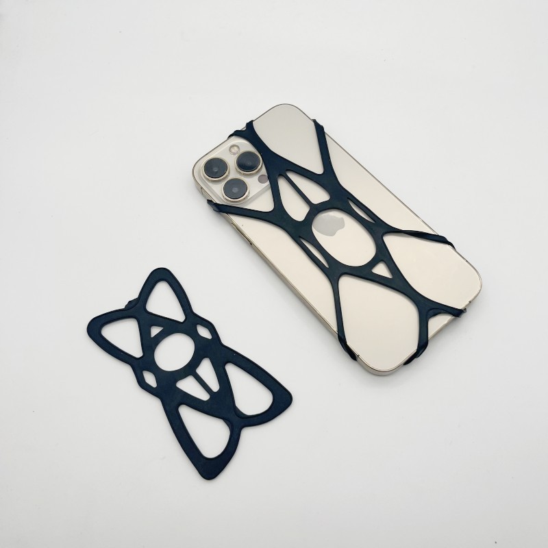 En stock soporte para teléfono móvil red de protección anti-caída neta al aire libre bicicleta funda protectora de silicona soporte para teléfono móvil funda de silicona