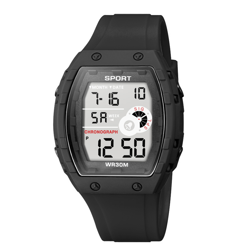 Tendencia barril de vino hombre al aire libre nocturna cronógrafo electrónico reloj electrónico alarma multifuncional reloj electrónico al por mayor