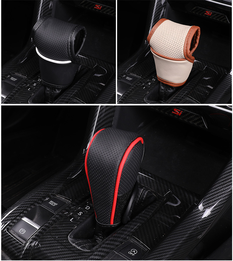 Car Gear cover car leather gear cover car gear handle cover car breathable gear cover leather gear cover