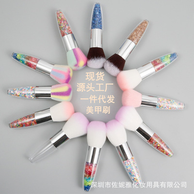 Cosmetic brush Diamonds Transparent handle Loose paint cone Fat pier crystal Quicksand Nail enhancement Dedicated Dust