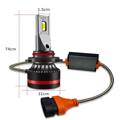 Tcyato Cross-Border M8 Single Copper Tube Automotive Led Headlight in Stock High-Power Led Car Light 50W Integrated High and Low Beam H4 (Ön faralar) - m830w-h1
