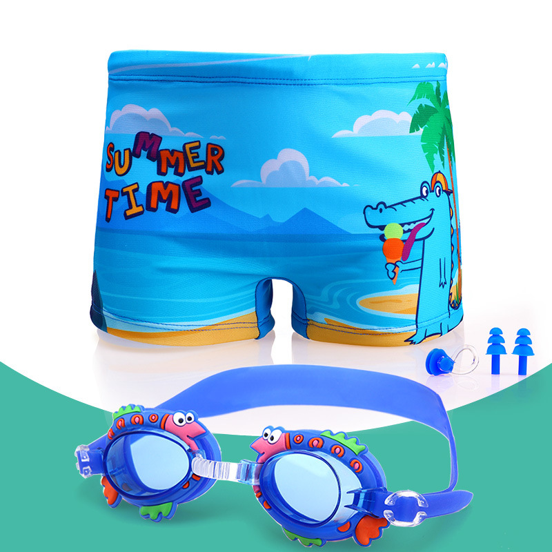Pantalones de baño para niños, niños, niños, trajes de baño para niños, gorras de baño, gafas de baño para niños, comercio exterior