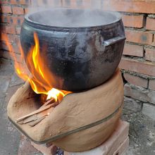 农家乐特色手工制作泥炉子煲汤炭炉加厚柴火炉餐具家用土灶炖肉跨