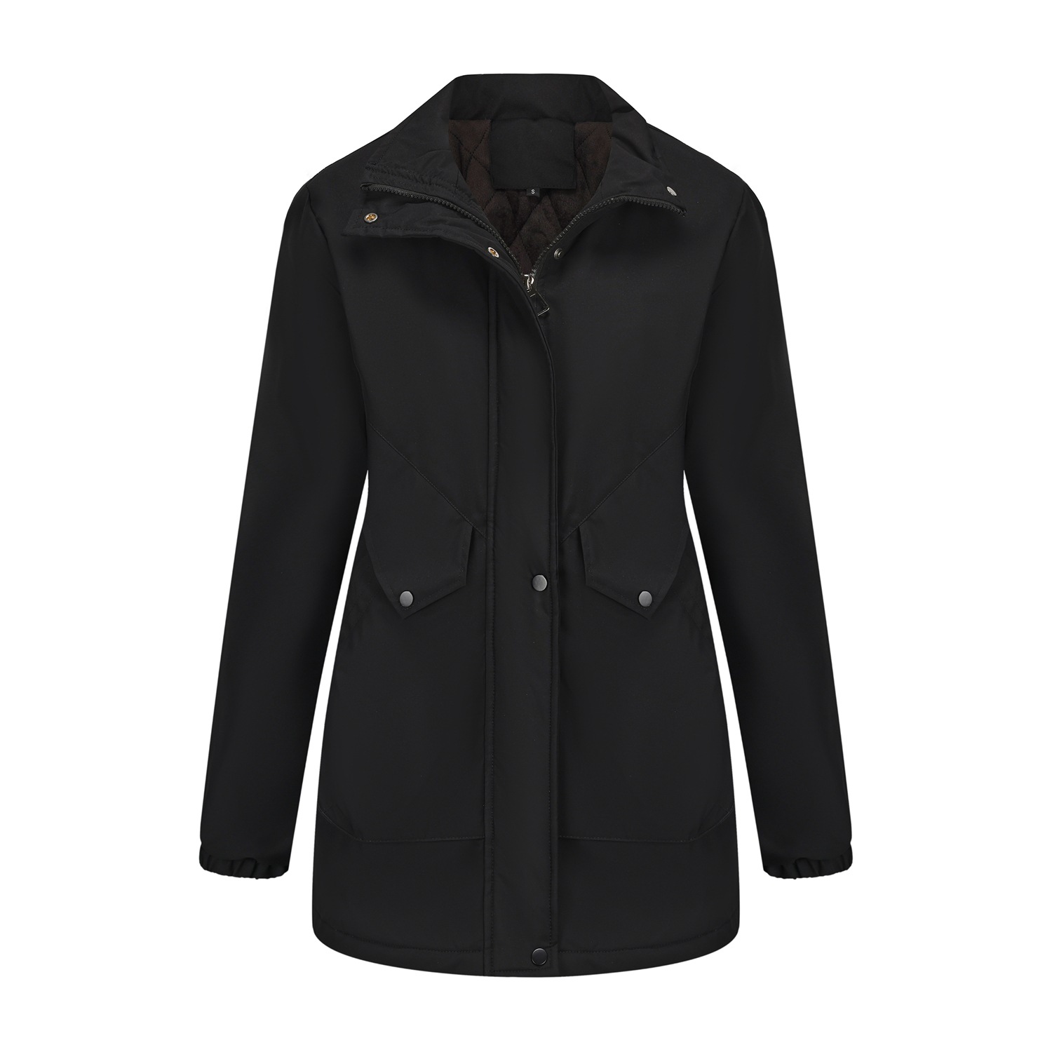 Parka D'Hiver Femme Imperméable Avec Capuche En Fausse Fourrure - Veste Chaude Matelassée, Poches