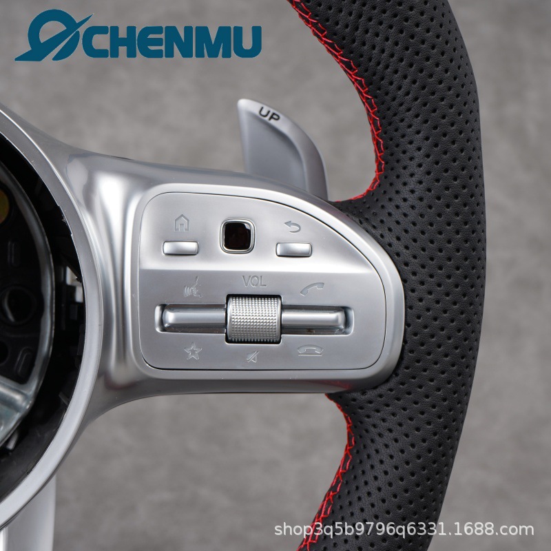 Suitable for modification of Mercedes-Benz old models BCEG-class CLA CLE GLA GLC GLE with 809 full-leather red label steering wheel