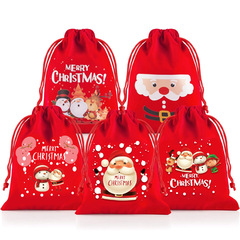 国境を越えた新製品クリスマスベルベットのギフトバッグ子供キャンディー袋クリスマスリンゴ袋ロープ包装袋