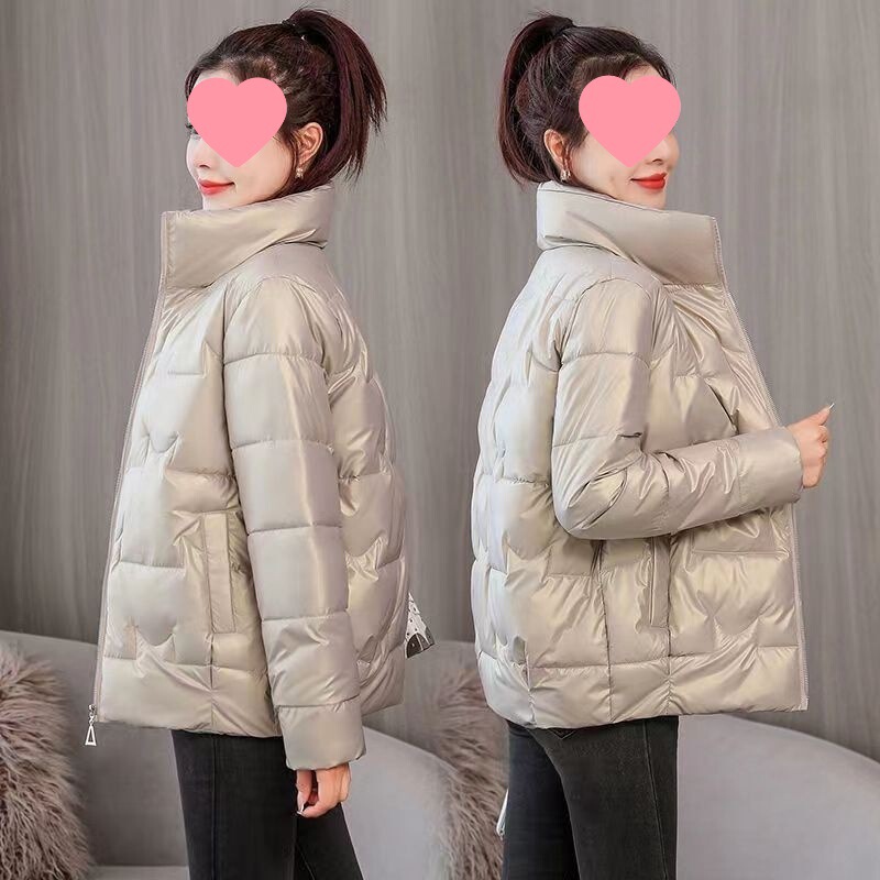 New Winter Glossy No-Wash Women's Cotton-Padded Jacket Short Stand-Up Collar Jacket for Women Korean Style Thickened down Cotton Jacket for Women New Winter Glossy No-Wash Women's Cotton-Padded Jacket Short Stand-Up Collar Jacket for Women Korean Style Thickened down Cotton Jacket for Women