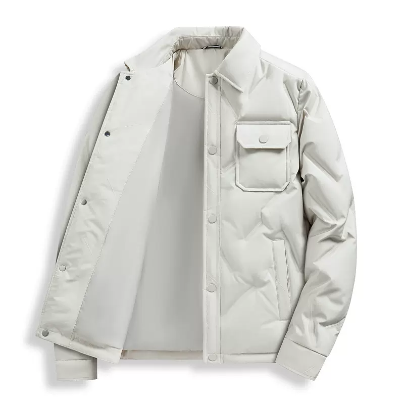 2025冬季爆款男士翻领鸭绒羽绒服神款转化高时尚潮流宽松休闲百搭