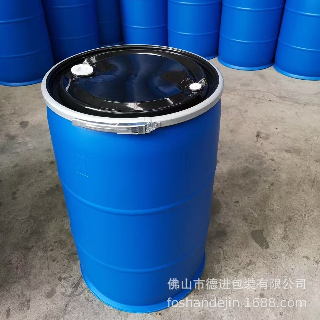 【德进包装】200L双口铁箍桶200升开口桶200升桶化工桶带盖