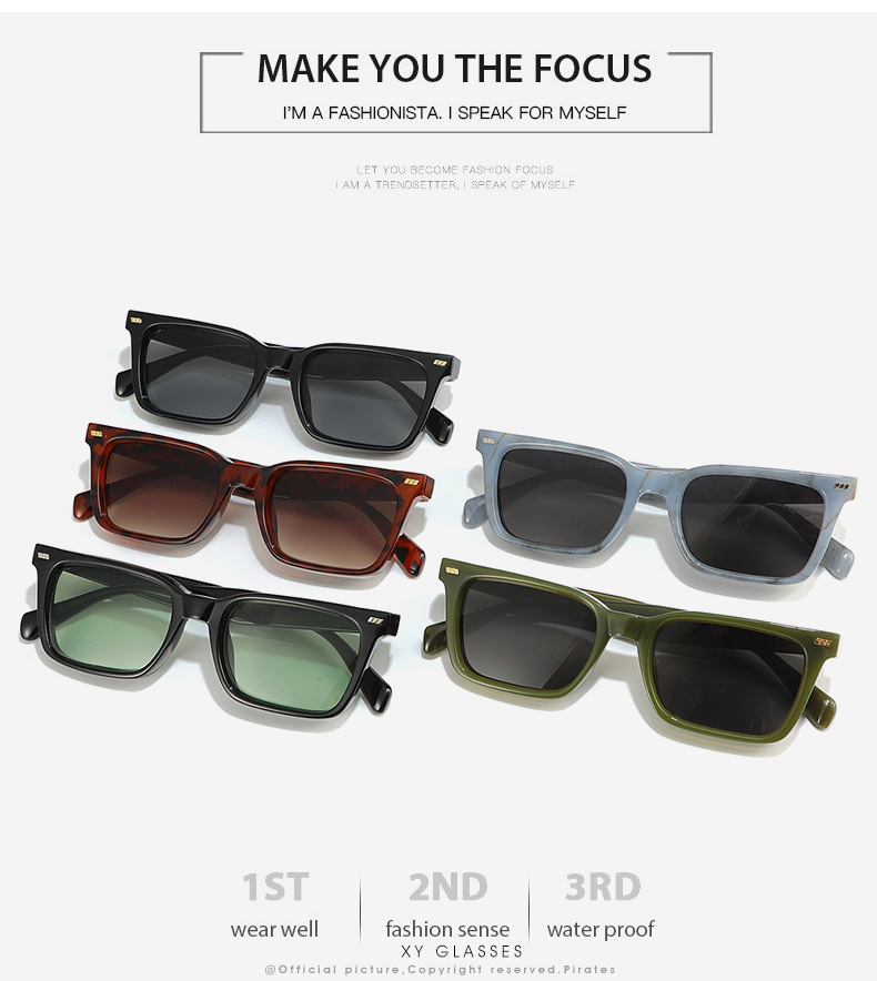 Lunettes de soleil femme carrées simples mode et polyvalentes_voghion.com