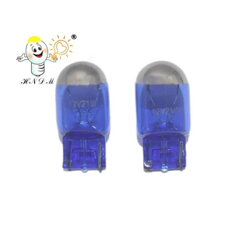 镀铬超白光T20 12V21W 本色蓝玻管 7440 转向灯 尾灯 雾灯 信号灯
