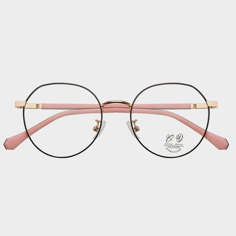 新款開球金屬平光鏡時尚防藍光護目鏡學生眼鏡可配近視兒童眼鏡框