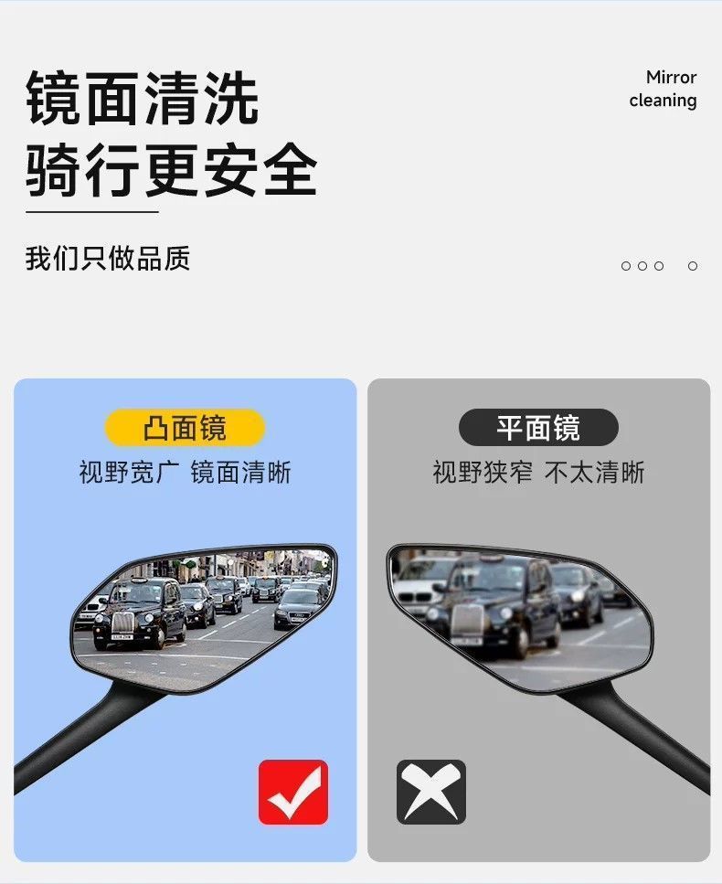 Universal rearview mirror for electric vehicles and motorcycles, Feiying M8 Shangling convex high-definition anti-glare reflector, wholesale accessories