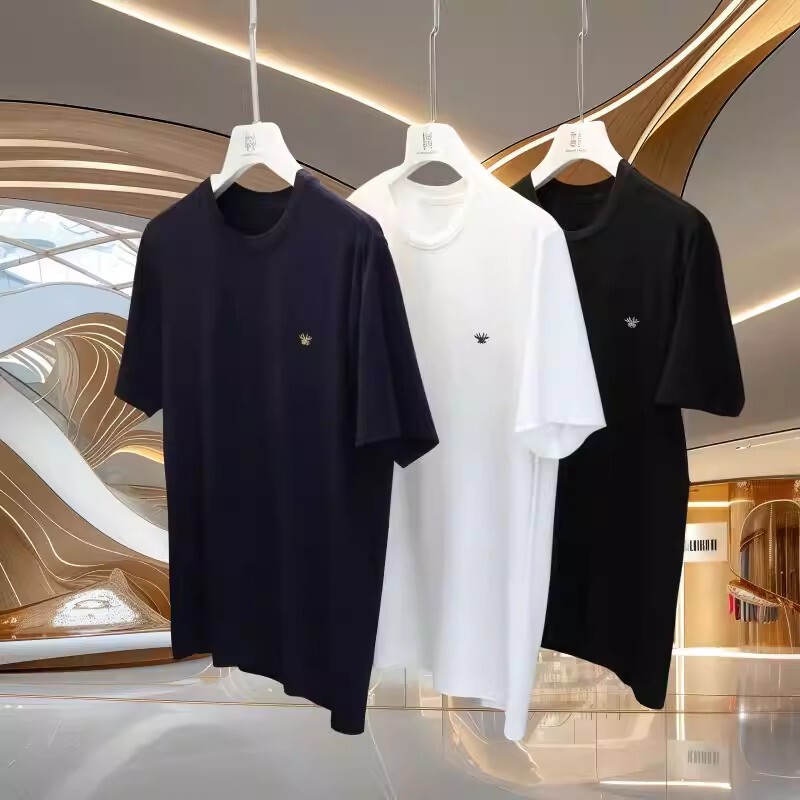 Men's Classic Bee Design Summer Light Luxury Style Unisex Couple Comfortable Non-Iron Casual Thin Round Neck Short-Sleeve T-Shirt Men's Classic Bee Design Summer Light Luxury Style Unisex Couple Comfortable Non-Iron Casual Thin Round Neck Short-Sleeve T-Shirt