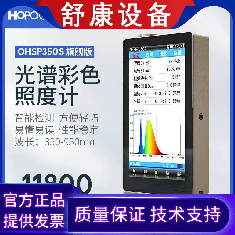 Анализ освещенности спектра радужного спектра OHSP-350S Blu-ray стробоскопический ботанический свет TM-30 красный радиометр